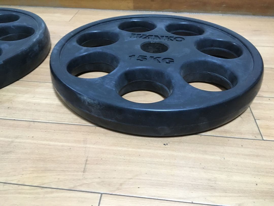 ① IVANKO イヴァンコ ラバー プレート15kg x 1枚 穴径50mm