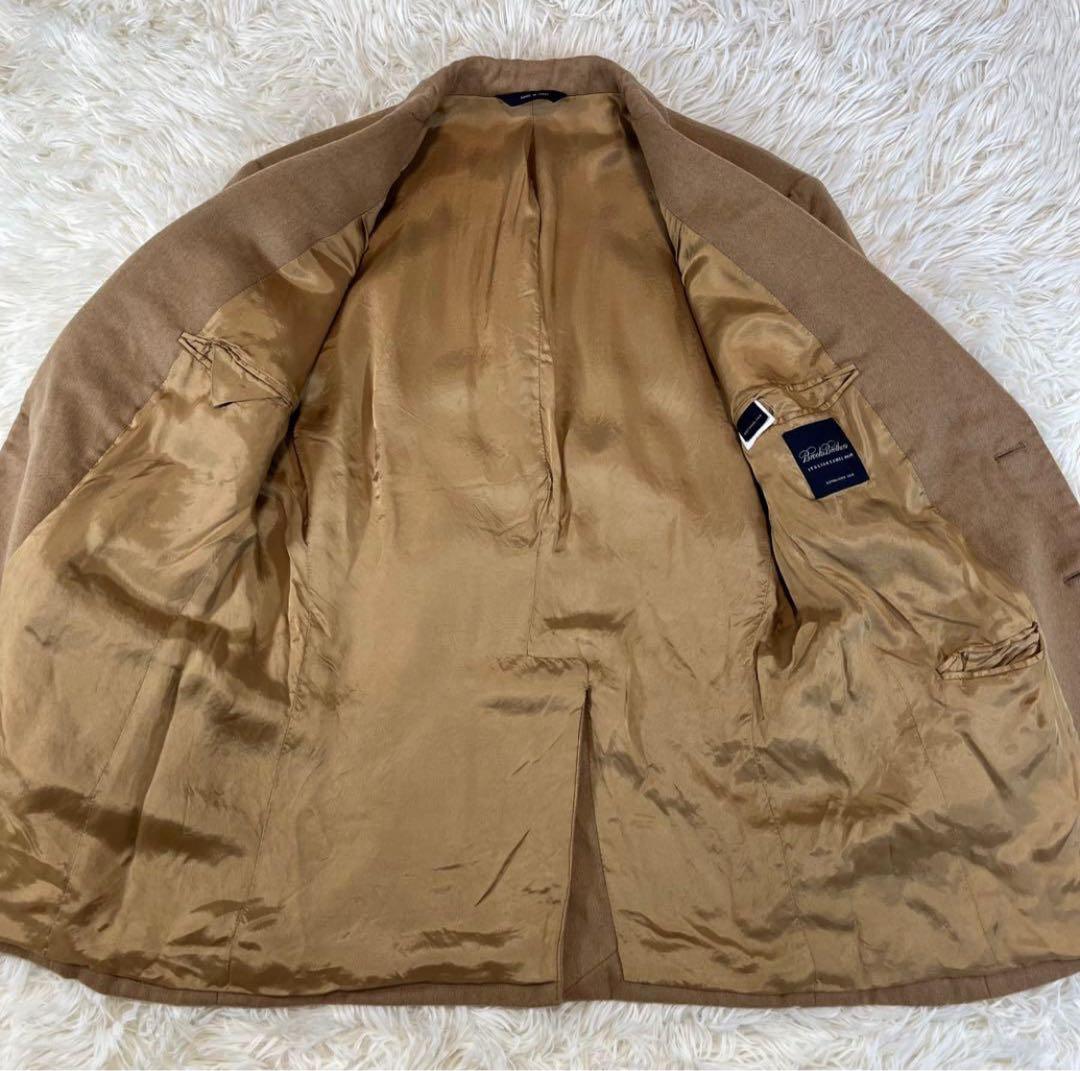 イタリア製✨ブルックスブラザーズ　テーラードジャケット　キャメル生地　L相当