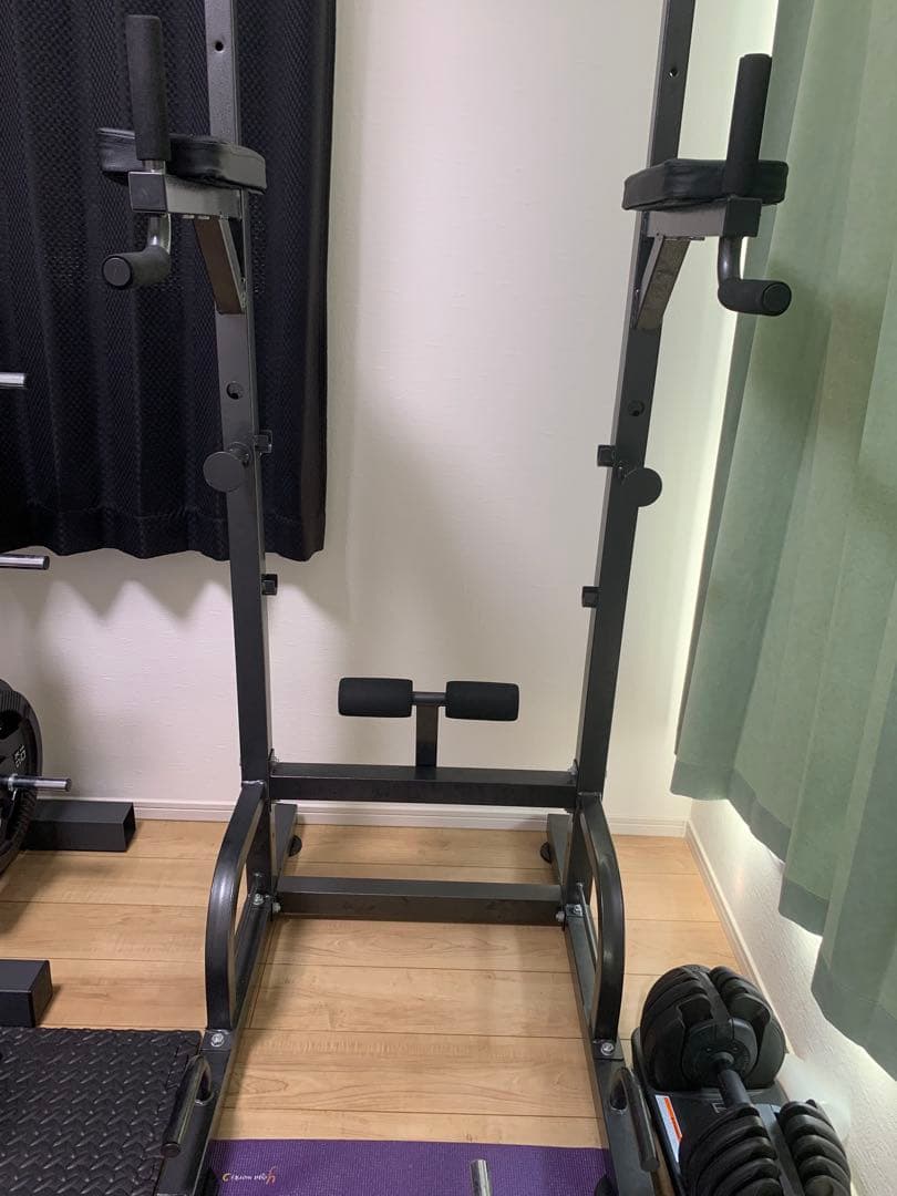 【引取り限定】iROTEC トレーニングベンチ 黒/赤+懸垂器