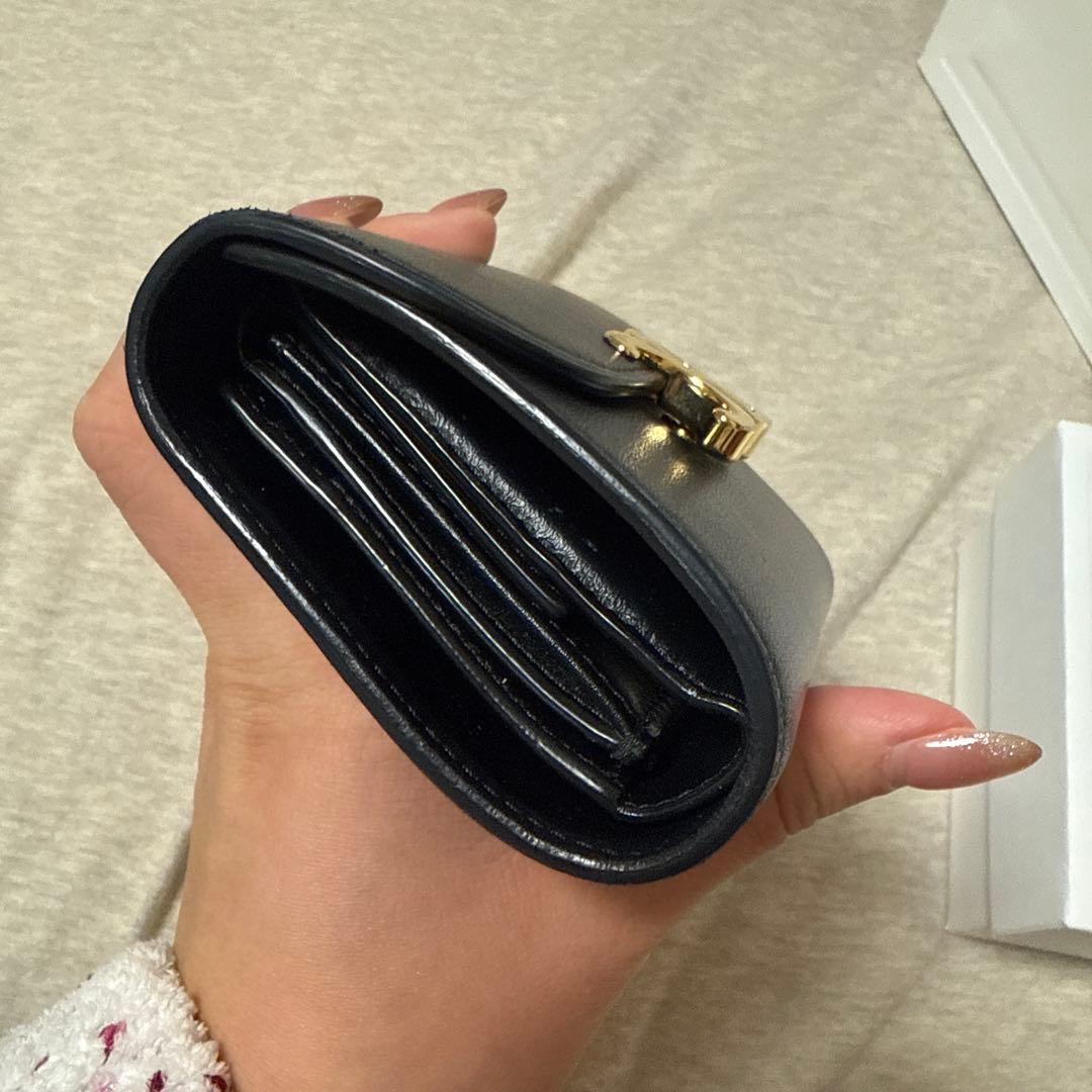 CELINE スモール フラップウォレット トリオンフ ブラック　財布