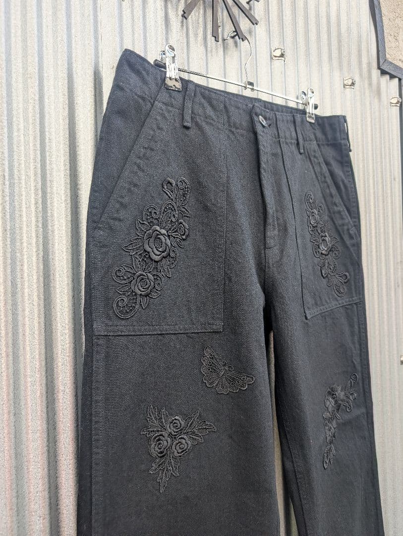 パンツ TUITACI LACE PATCH DENIM BAKER BLACK