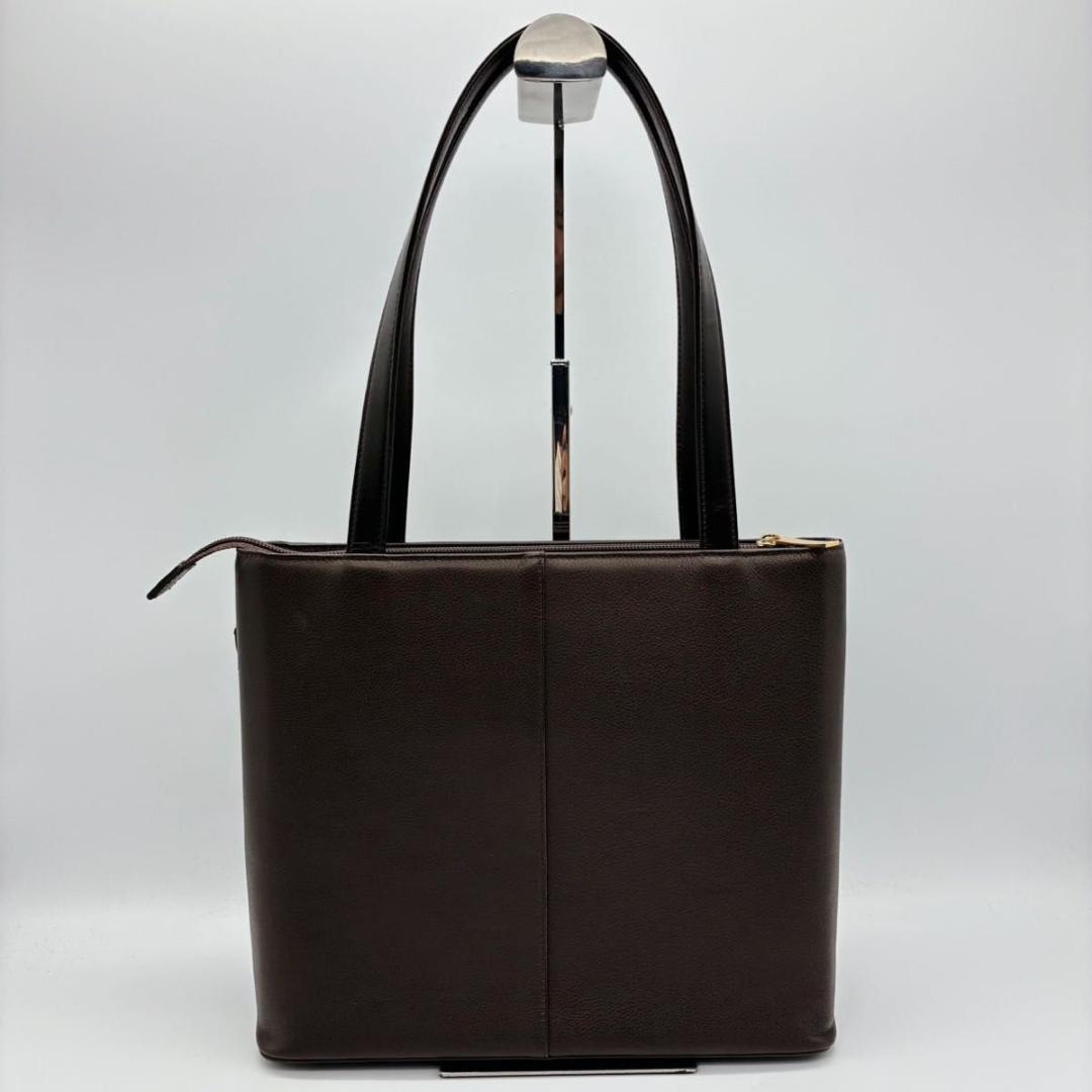 バーバリー トートバッグ ハンドバッグ レザー ゴールド金具 ダークブラウン