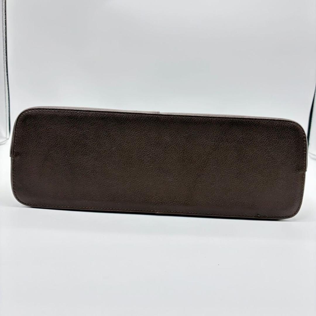 バーバリー トートバッグ ハンドバッグ レザー ゴールド金具 ダークブラウン