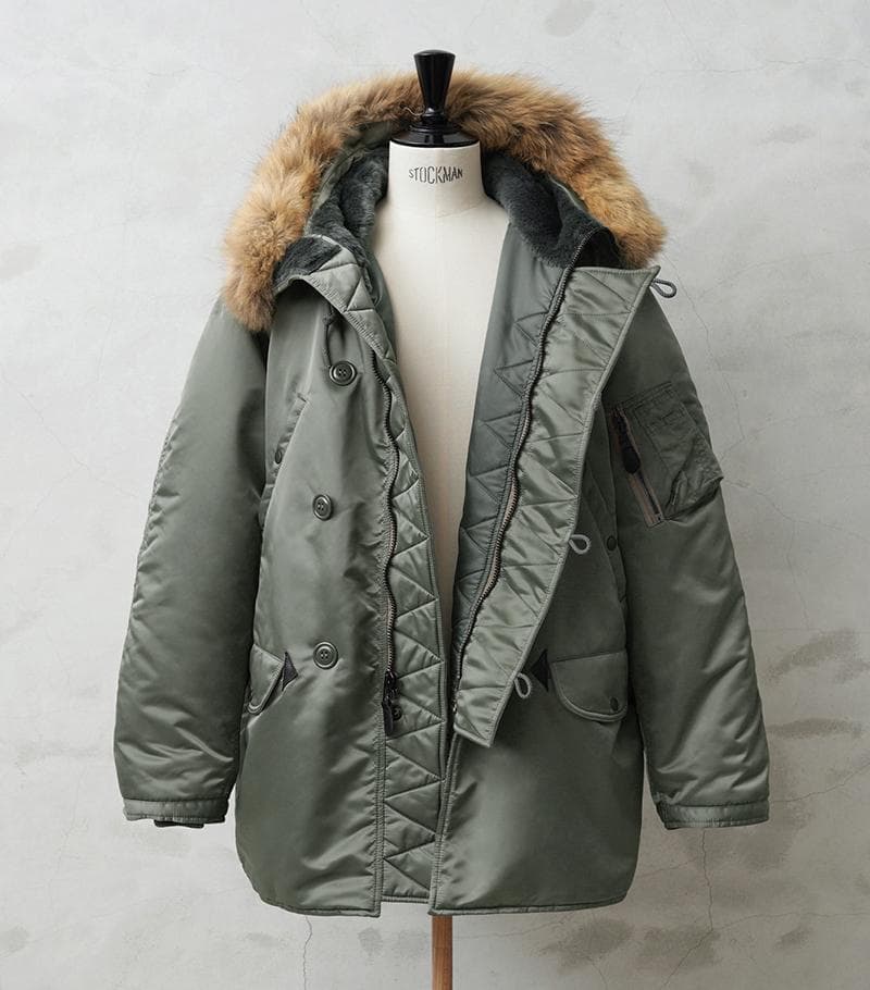 【美品】WAIPER / N-3Bフライトジャケット / リアルファー＆日本製