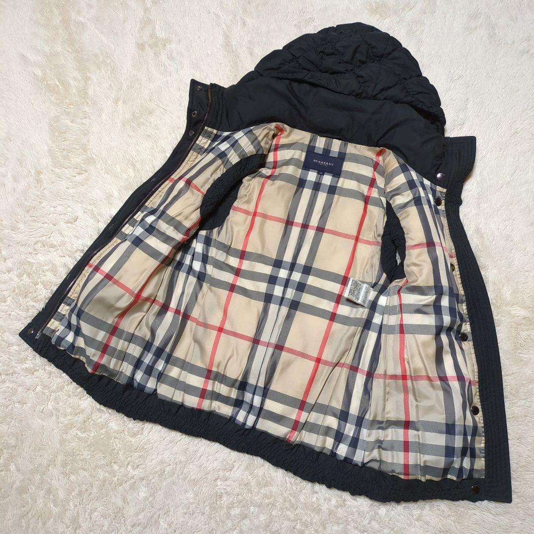 希少美品！BURBERRY LONDON　フードダウンベスト　38　メガチェック