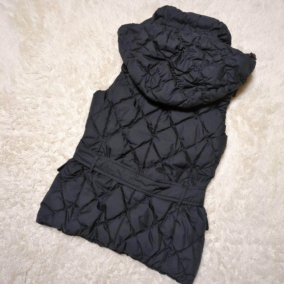 希少美品！BURBERRY LONDON　フードダウンベスト　38　メガチェック