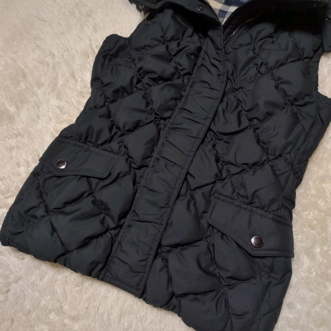 希少美品！BURBERRY LONDON　フードダウンベスト　38　メガチェック