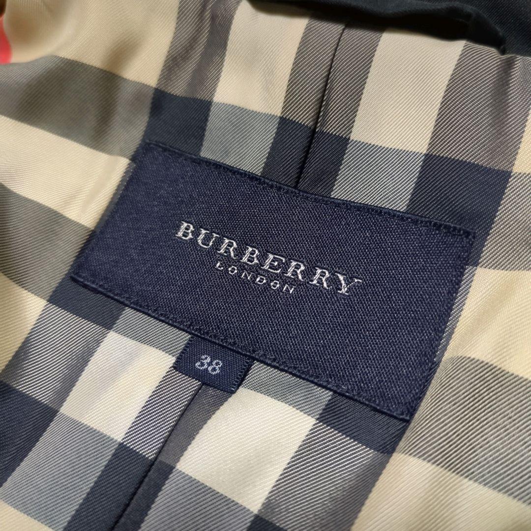 希少美品！BURBERRY LONDON　フードダウンベスト　38　メガチェック