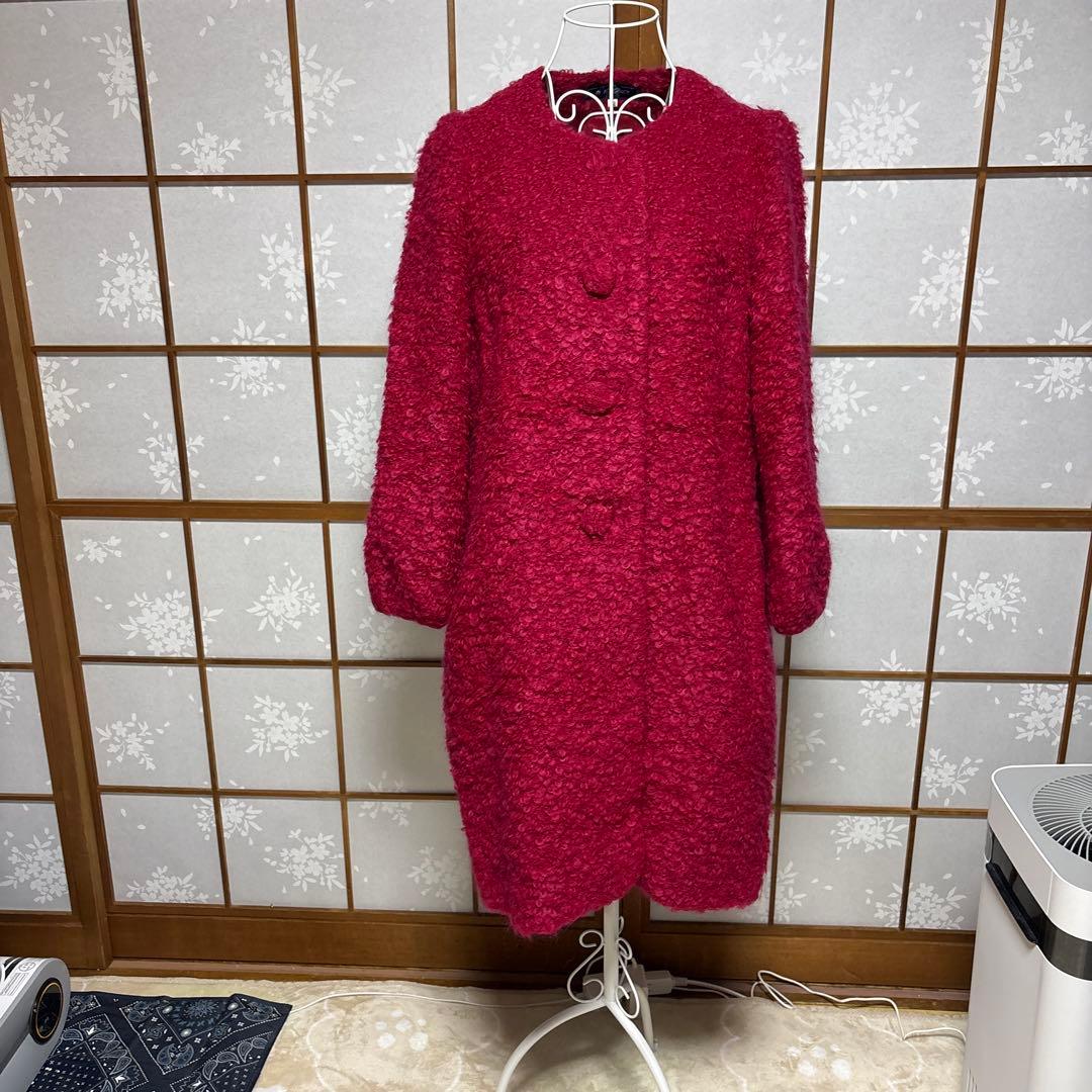 エムズグレイシー　ピンクのオーバーコート　42