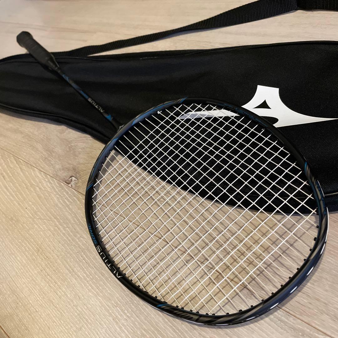 MIZUNO軽量バドミントンラケットブラック×ブルー