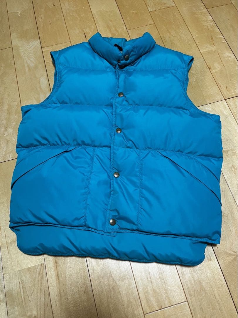 黒*)様 80s usa製 llbean グースダウンベスト ターコイズブルー