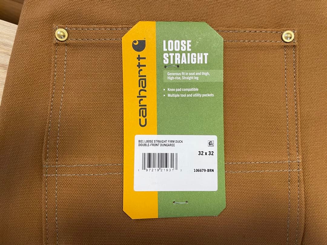 【新品未使用】カーハート B01 ダブルフロント ダック ペインターパンツ