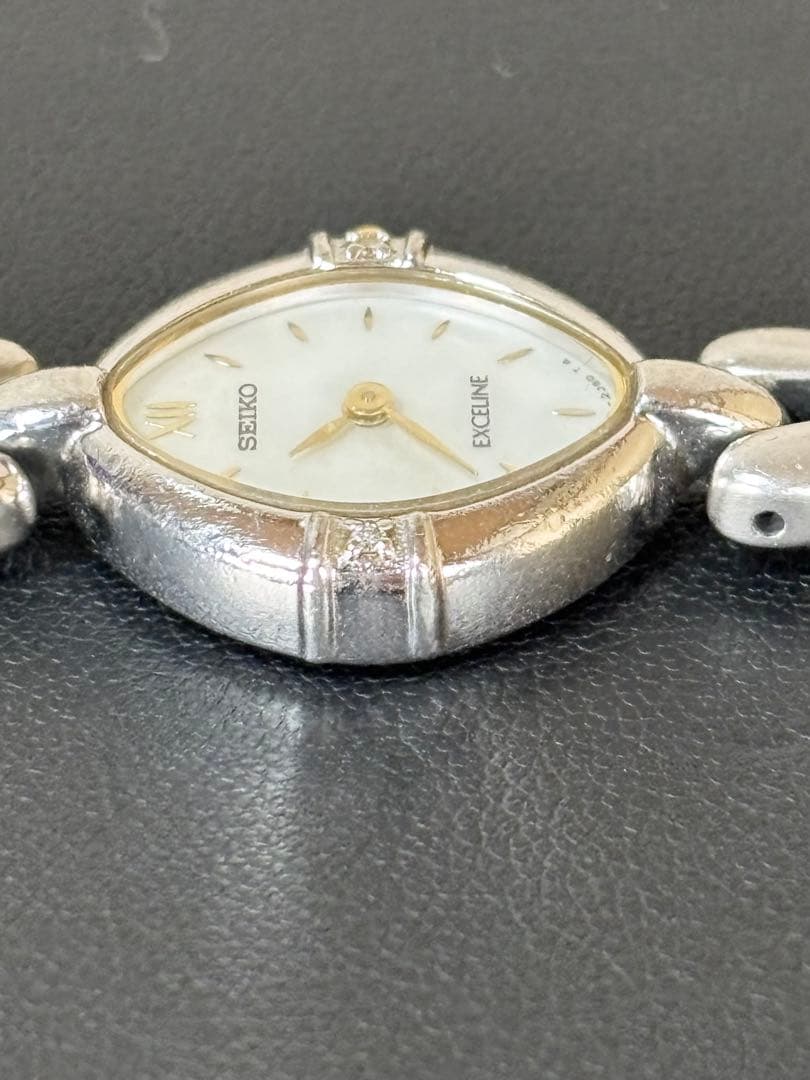 SEIKO EXCELINE 腕時計 シルバー/ゴールド 電池交換済 稼動品