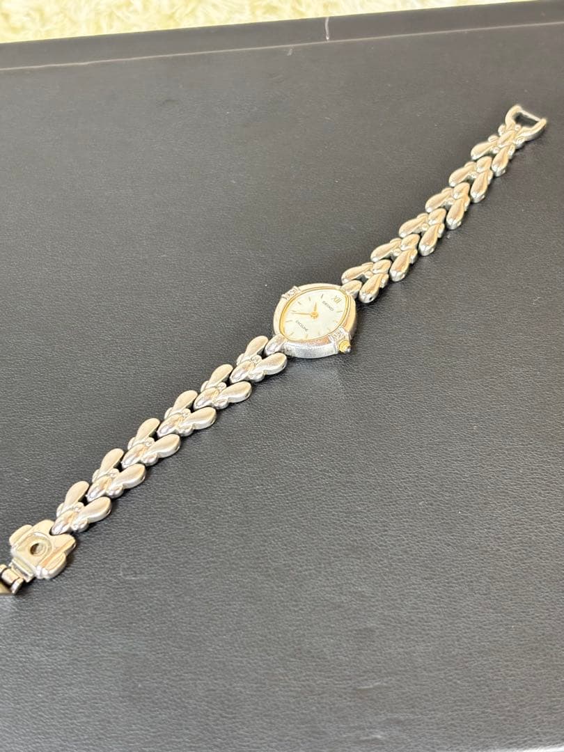 SEIKO EXCELINE 腕時計 シルバー/ゴールド 電池交換済 稼動品