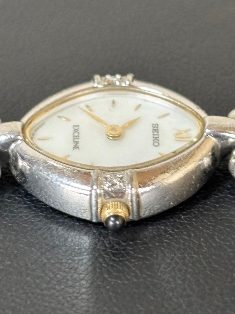 SEIKO EXCELINE 腕時計 シルバー/ゴールド 電池交換済 稼動品