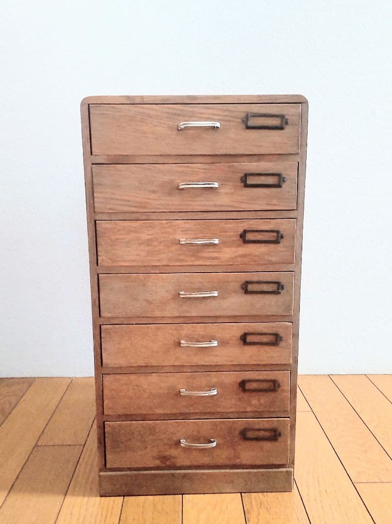 木製　７段　小引き出し　収納　昭和レトロ