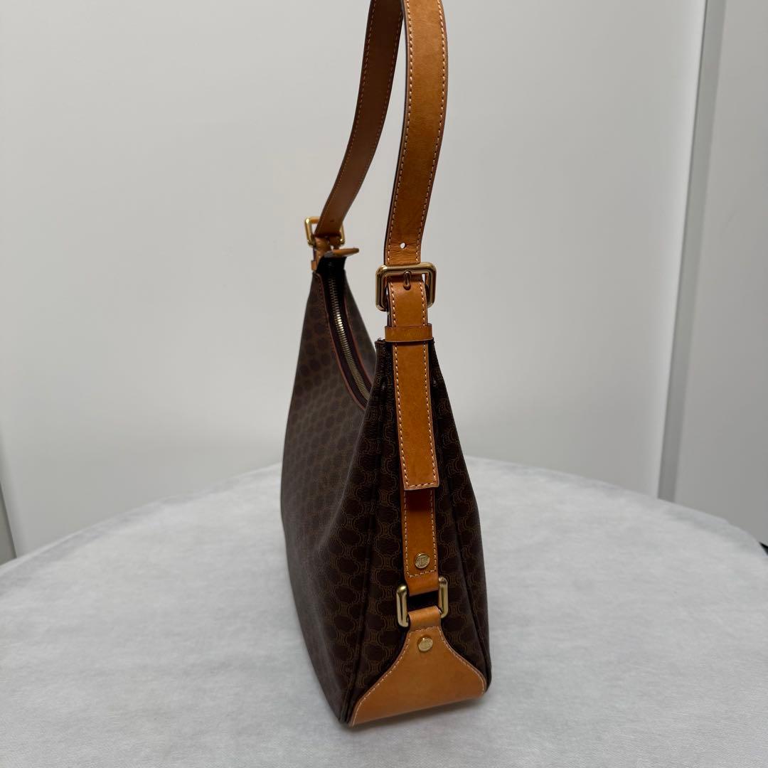 CELINE セリーヌ　マカダム柄　ホーボー　ワンショルダーバッグ