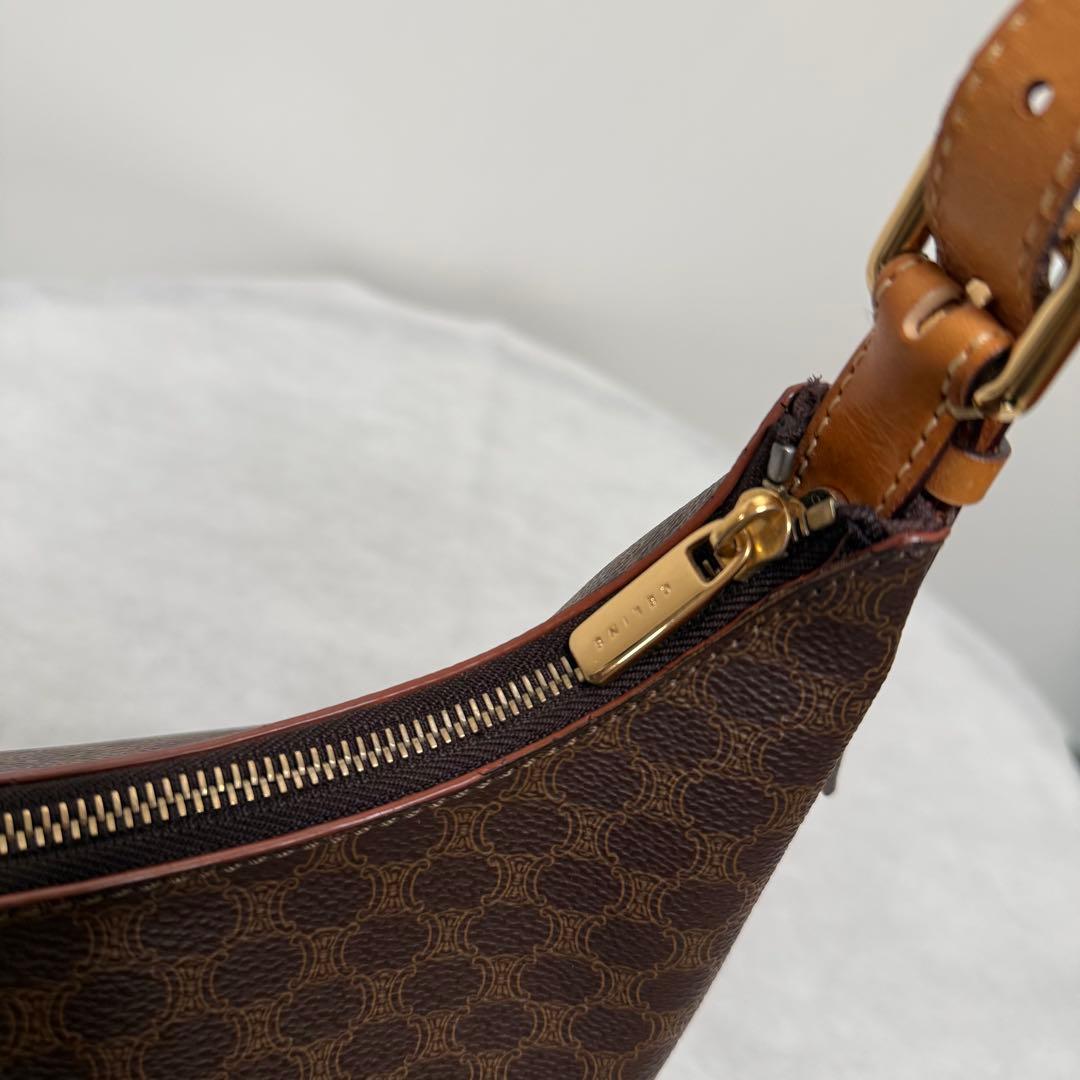 CELINE セリーヌ　マカダム柄　ホーボー　ワンショルダーバッグ