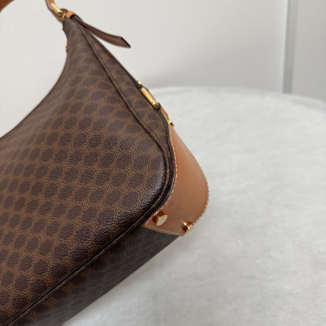 CELINE セリーヌ　マカダム柄　ホーボー　ワンショルダーバッグ