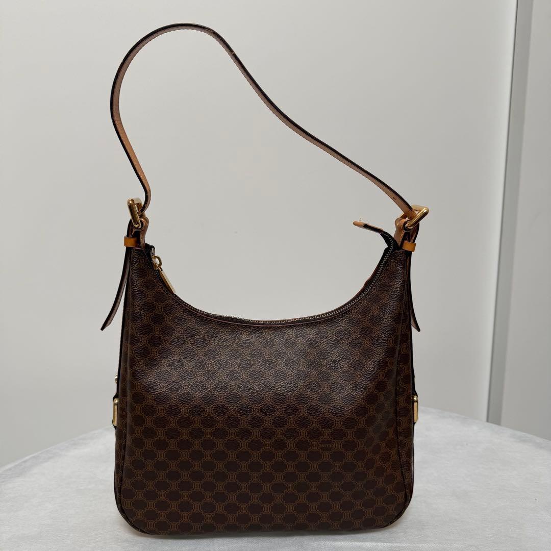 CELINE セリーヌ　マカダム柄　ホーボー　ワンショルダーバッグ