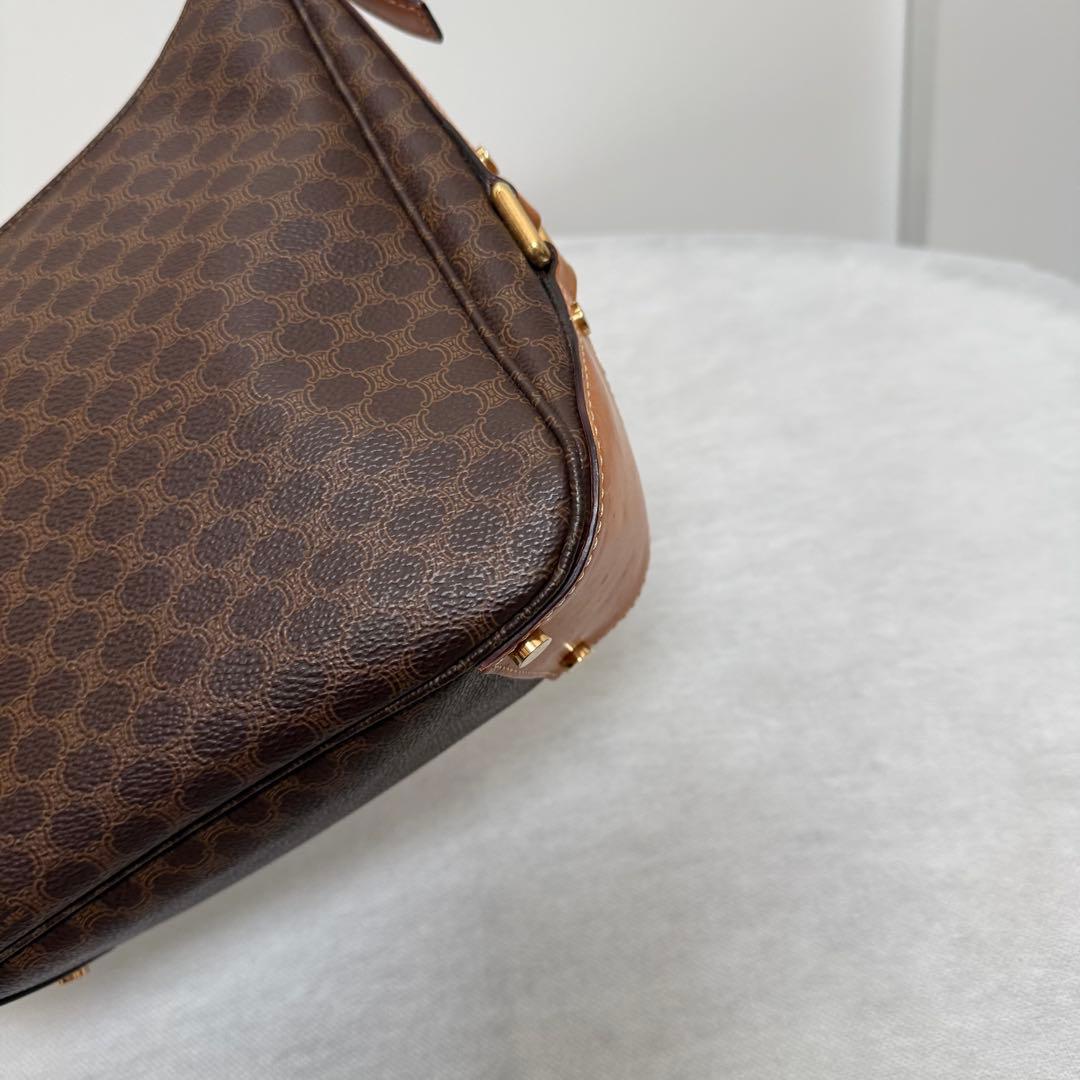 CELINE セリーヌ　マカダム柄　ホーボー　ワンショルダーバッグ