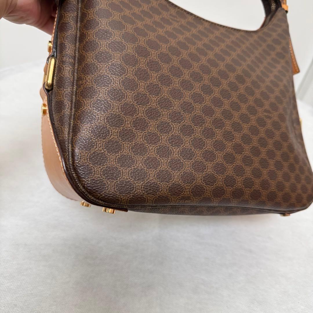 CELINE セリーヌ　マカダム柄　ホーボー　ワンショルダーバッグ
