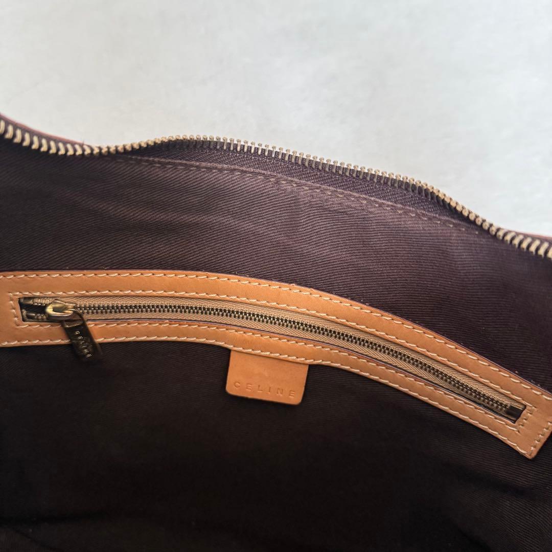 CELINE セリーヌ　マカダム柄　ホーボー　ワンショルダーバッグ