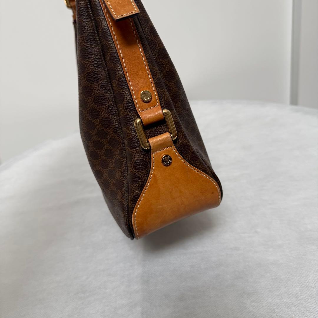 CELINE セリーヌ　マカダム柄　ホーボー　ワンショルダーバッグ