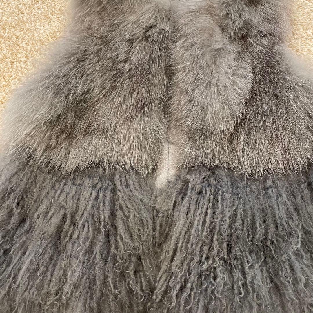 EIGHT MILLION グレー フォックスファージレフリーサイズ