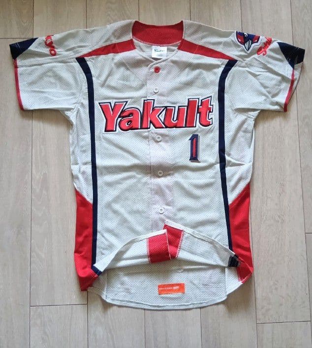 【当時物　タグ付】ヤクルト　スワローズ　青木　ビジター　ユニフォーム