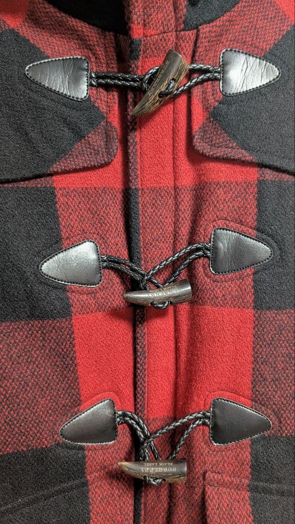 BURBERRY BLACK LABEL　チェック柄　ダッフルコート　メンズ