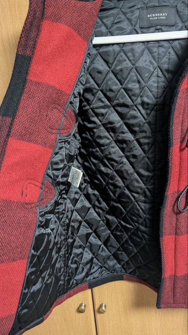 BURBERRY BLACK LABEL　チェック柄　ダッフルコート　メンズ