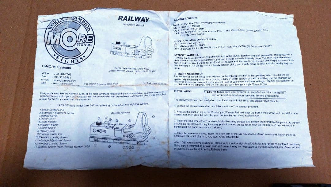 シーモアサイト実物 訳あり　C-MORE 　SIGHTS フリダムアートネジ付