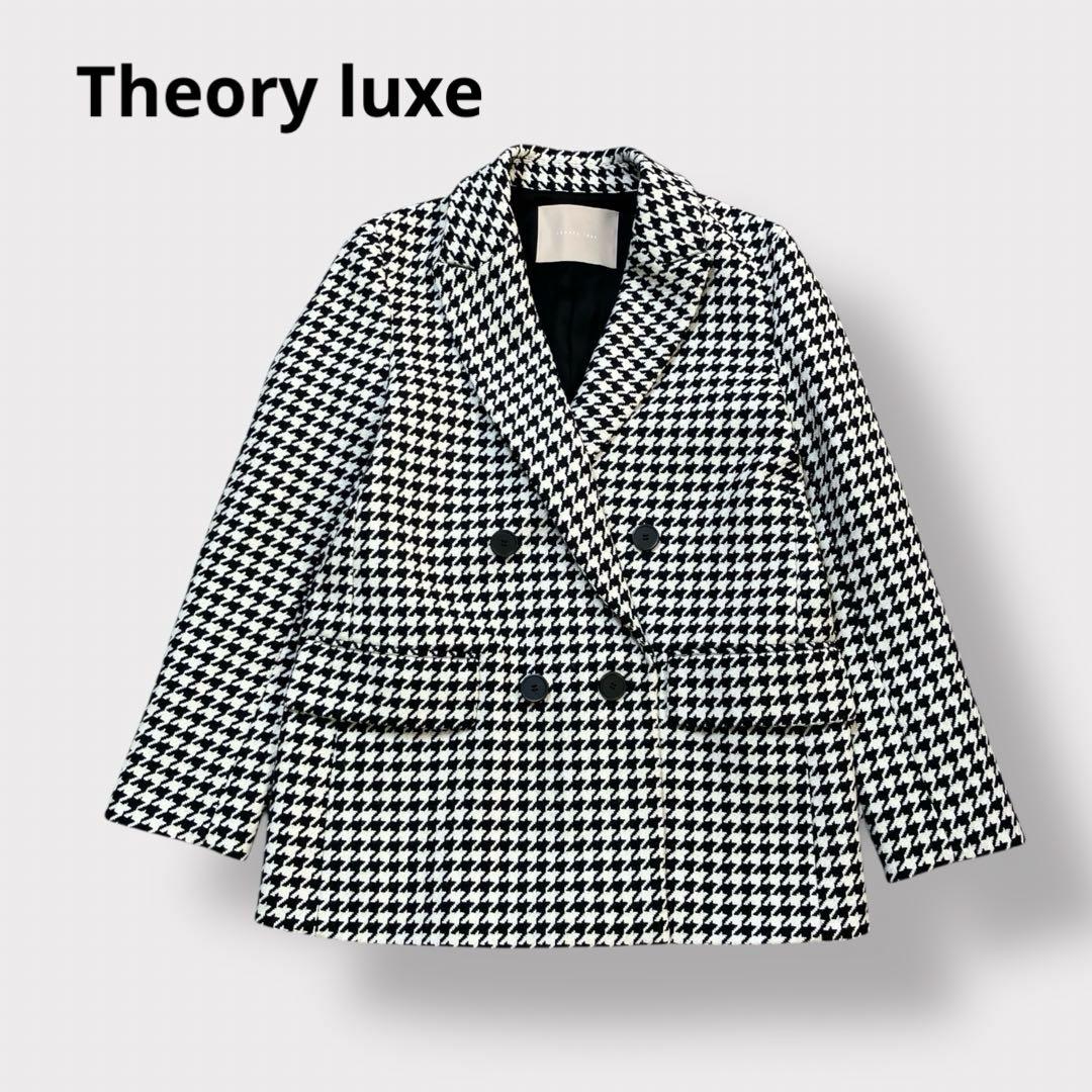 【極美品✨23年モデル】セオリーリュクス 千鳥格子 ダブルコート ジャケット
