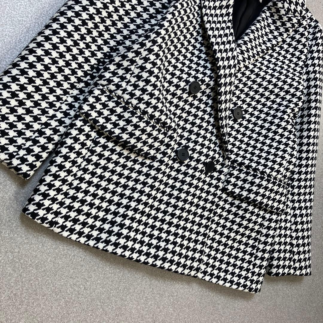 【極美品✨23年モデル】セオリーリュクス 千鳥格子 ダブルコート ジャケット