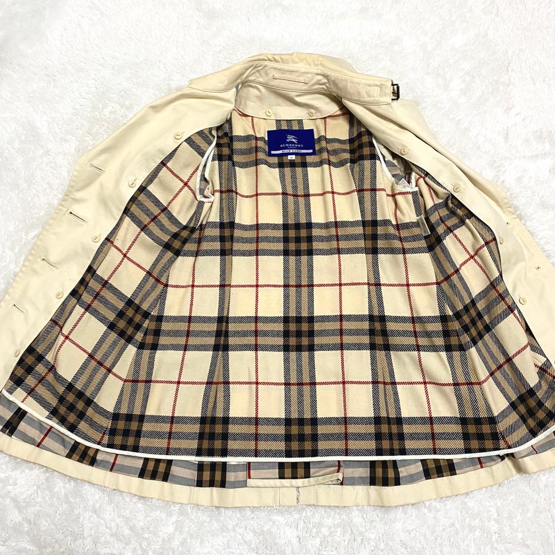 バーバリーブルーレーベル　トレンチコート　ライトベージュ　ノバチェック　38M