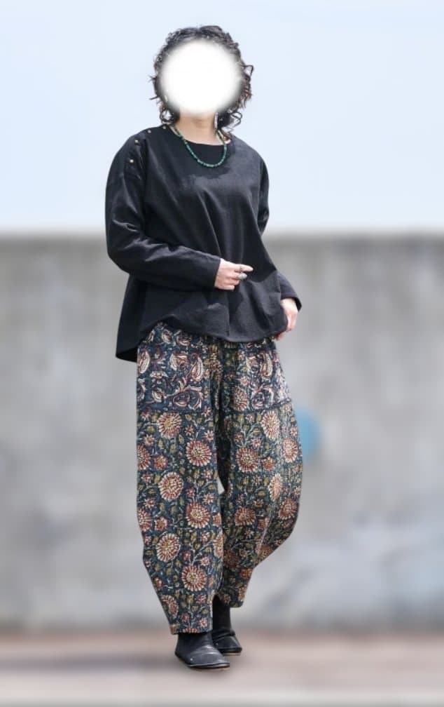 MALAIKA　バグルーグドゥリーパンツ　古布刺し子　赤系　新品未使用タグ付き