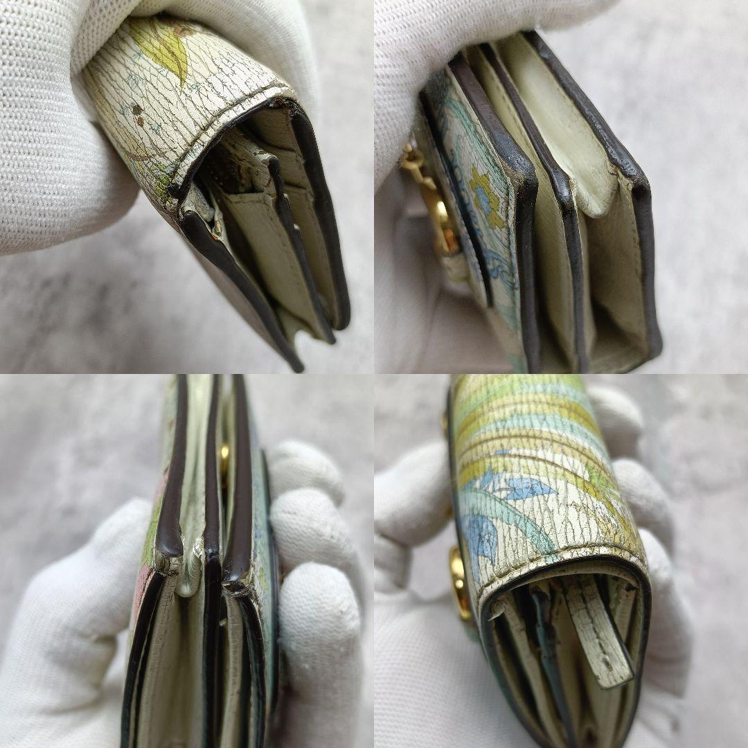 美品 限定 GUCCI タイガー ホースビット コンパクト財布 フローラ