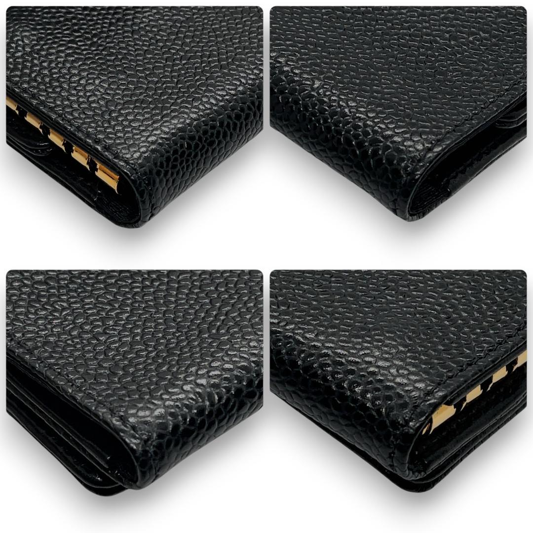【極美品】シャネルCHANEL キャビアスキン レザー 6連キーケース カード有
