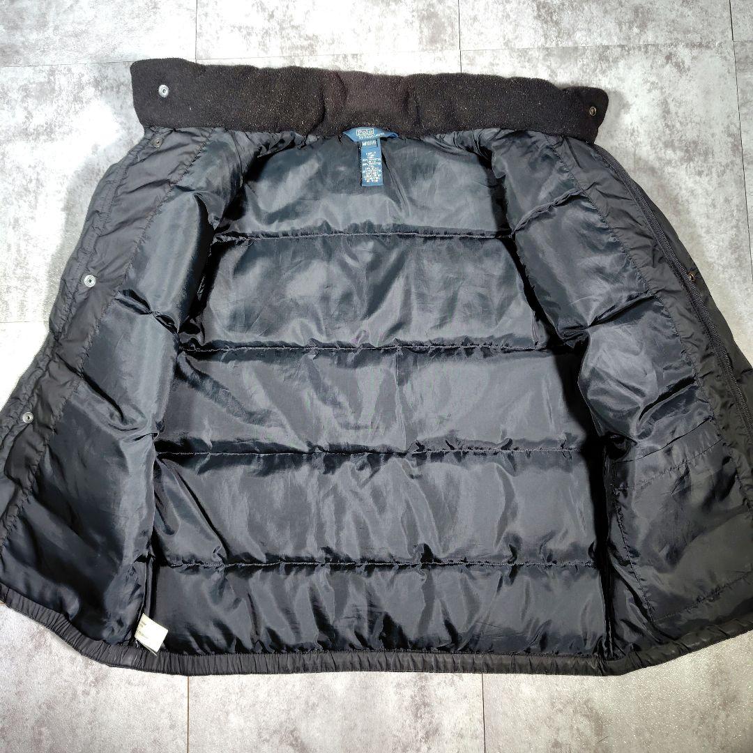 ポロ・ラルフ・ローレン レディース　ブラックダウンベスト　刺繍　12-14