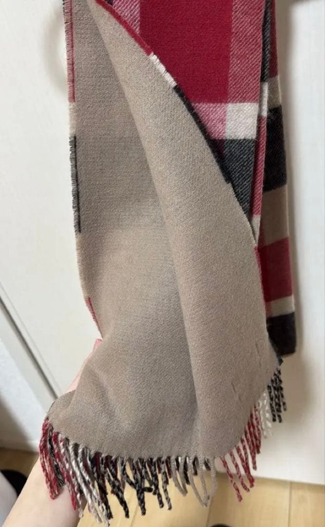 BLACK LABEL カシミヤ100% チェック柄マフラー