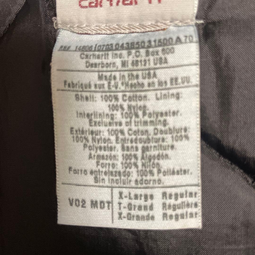 カーハート　メイドインusa ダック　ベスト　ライナー　XL
