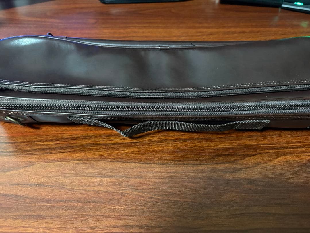 Sハヤシ　フルートケースカバー　ブラウン 合成皮革