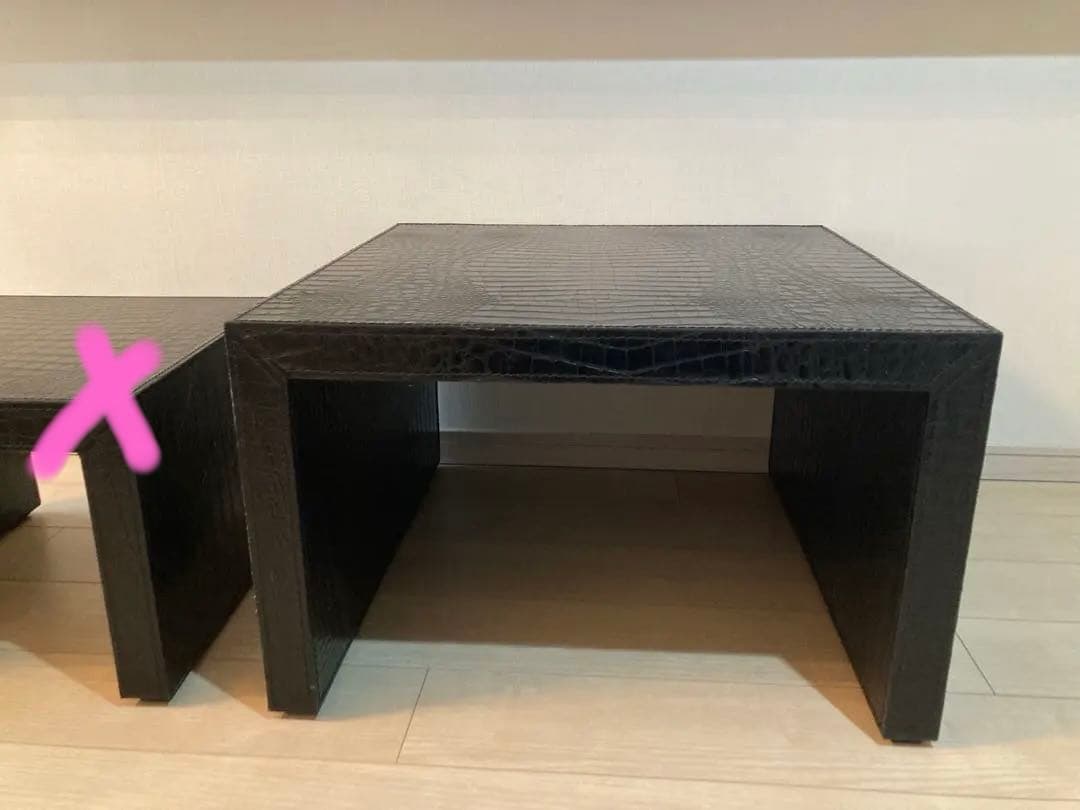 え*む様 FENDI CASA クロコダイルテクスチャ サイドテーブル