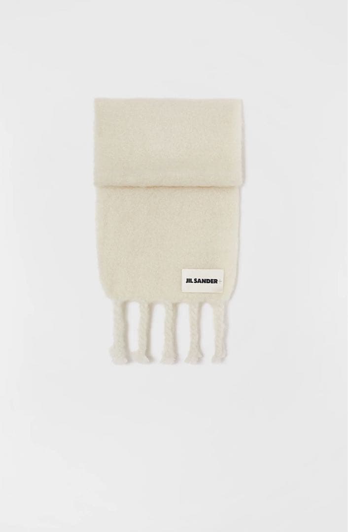 ★ジルサンダー マフラー ウールモヘア ホワイト