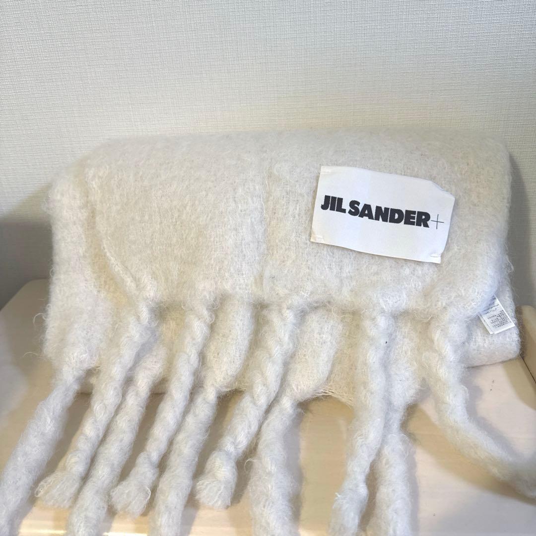 ★ジルサンダー マフラー ウールモヘア ホワイト