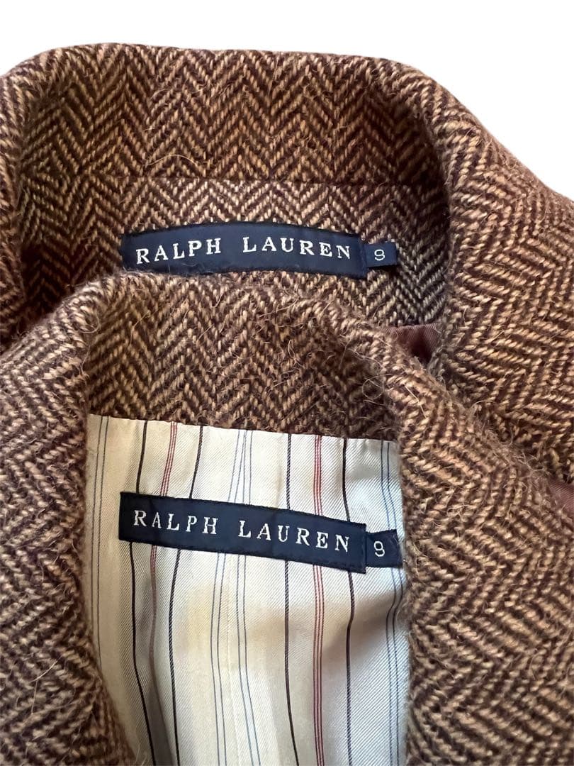 【美品】Ralph Lauren ベスト付き ヘリンボーン テーラードジャケット