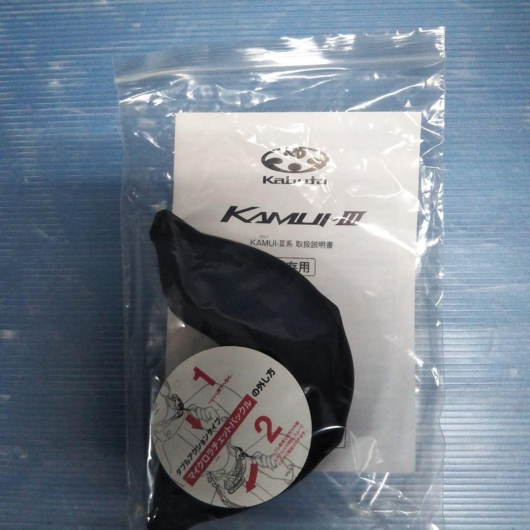 ピンク様オージーケーカブト カムイ3 アクセル フラットブラックレッド Lサイズ