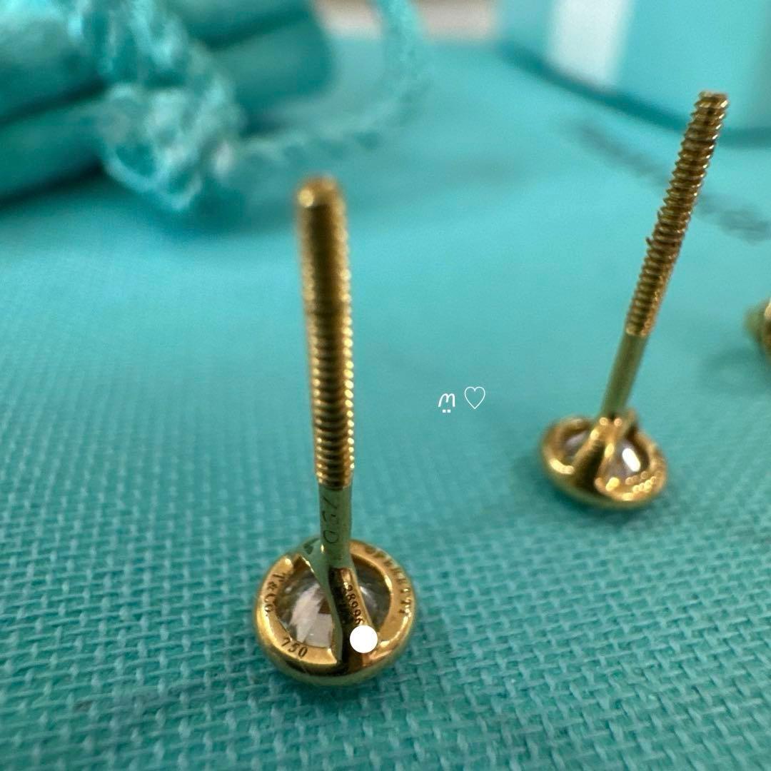 ティファニー　ダイヤモンドバイザヤードピアス0.44ct　Ꮶ18イエローゴールド