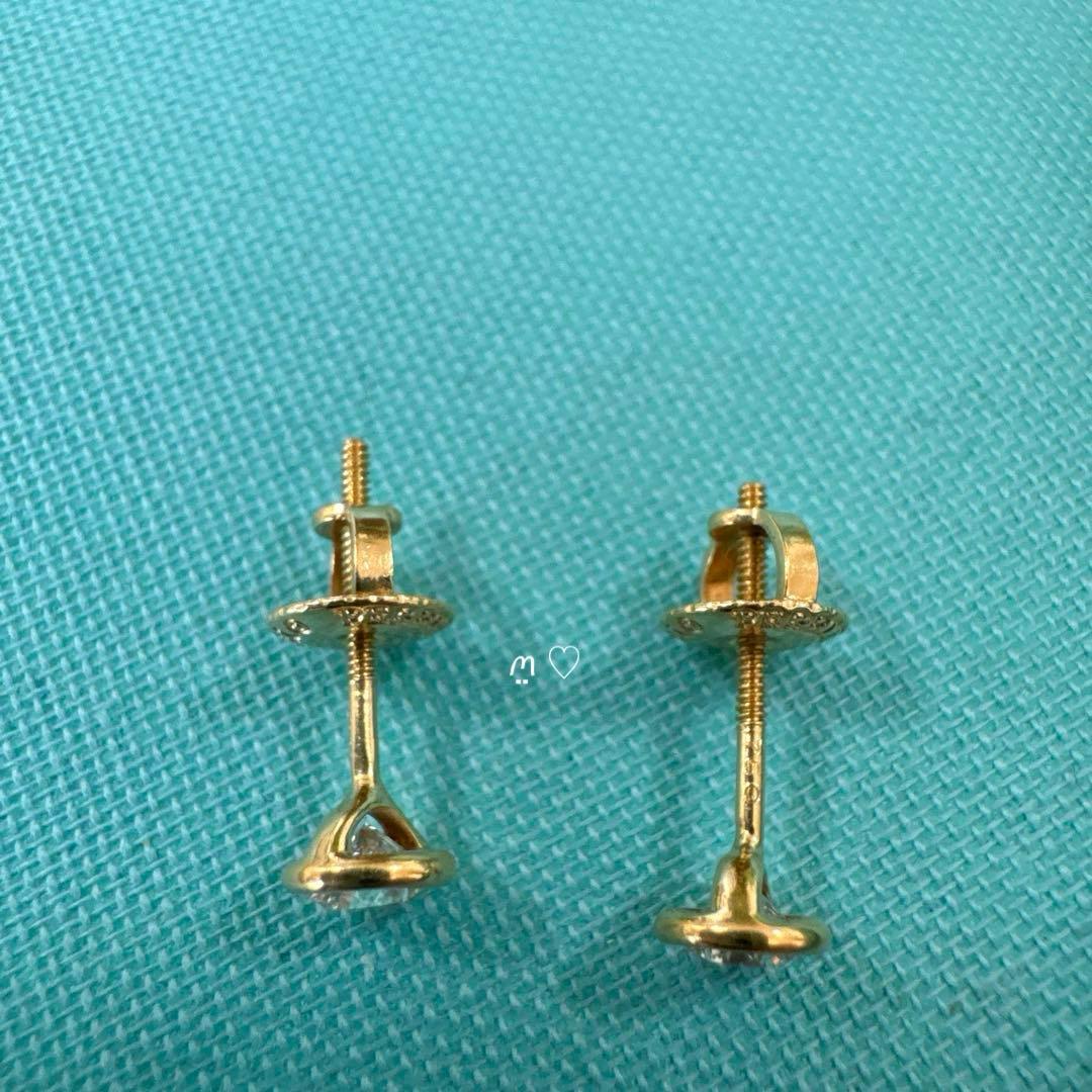 ティファニー　ダイヤモンドバイザヤードピアス0.44ct　Ꮶ18イエローゴールド